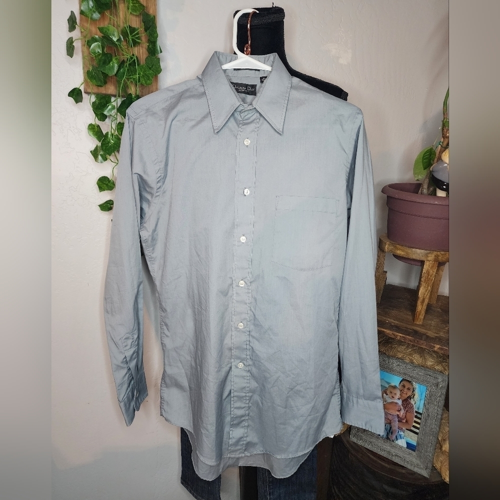 Christian Dior Monsieur Gray‎ Button Down Size 14.5 32/33